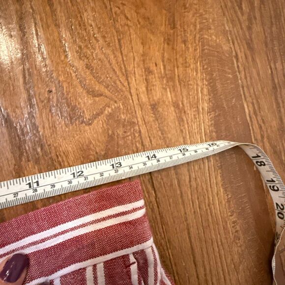 Banana Republic Rowan wide leg red tripe’s crop pant 4 - Picture 7 of 10